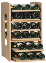 Étagère cave à vins avec clayettes coulissantes